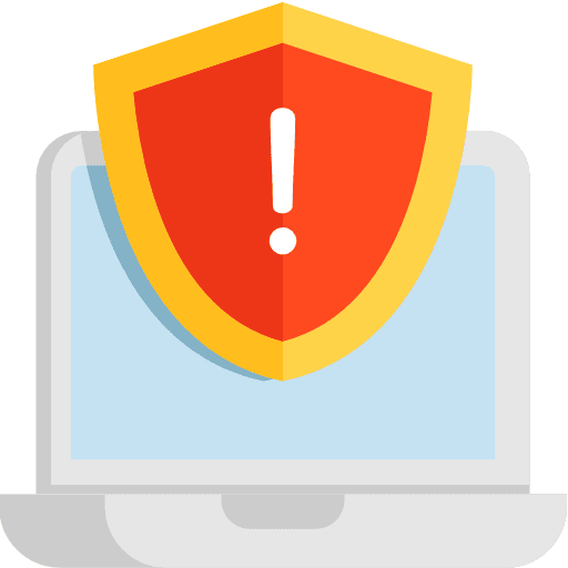 Protection defense laptop antivirus icon Protection defense laptop antivirus icon