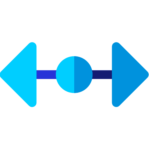 Scale horizontal arrows interface icon
