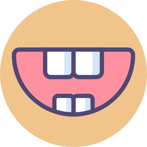 Baby teeth kid and baby dental teeth icon