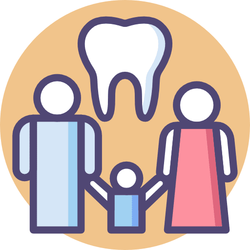 Family medical assistance healthcare and medical people icon