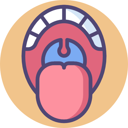 Mouth healthcare and medical mouth examination icon