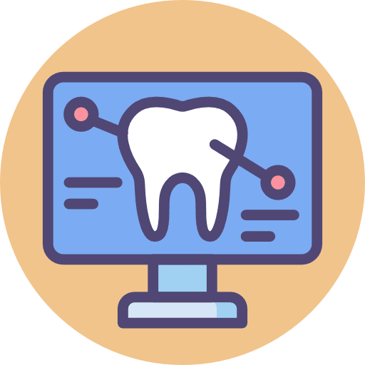 Tooth computer dental electronics icon