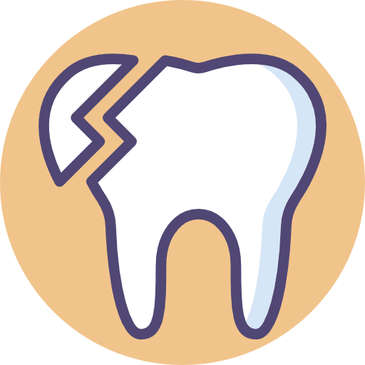 Broken tooth dentist tooth broken tooth icon
