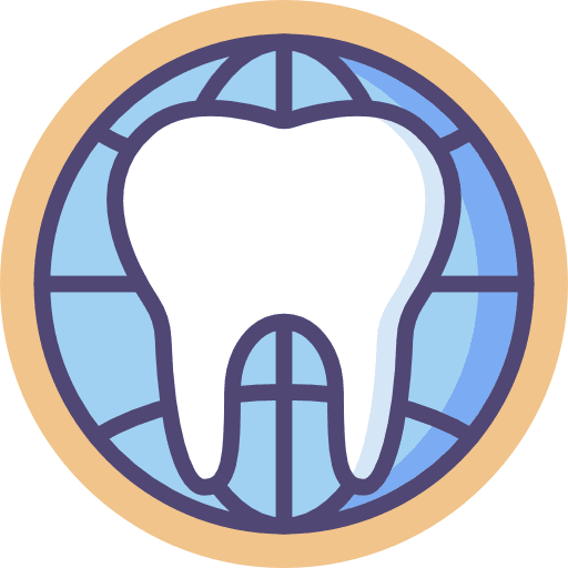 Dentist location maps and location molar icon