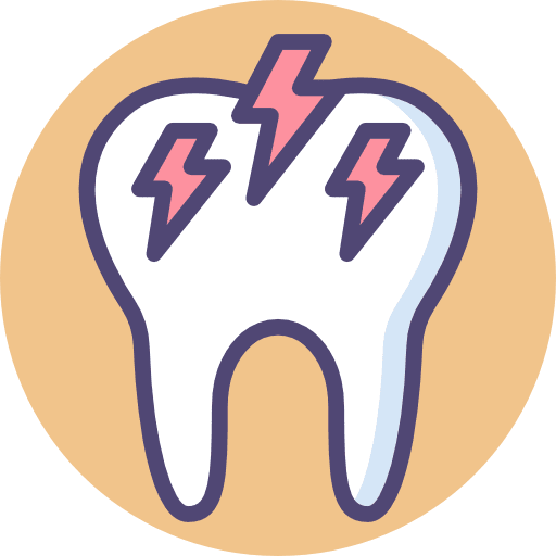 Sensitive medical sensibility pain icon