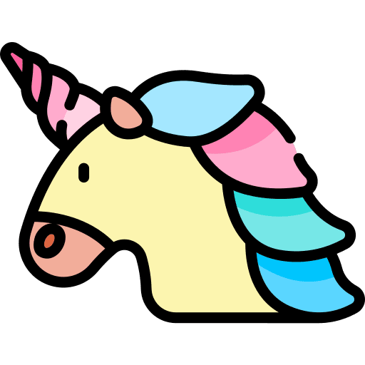 Unicorn fairy tale legend folklore icon