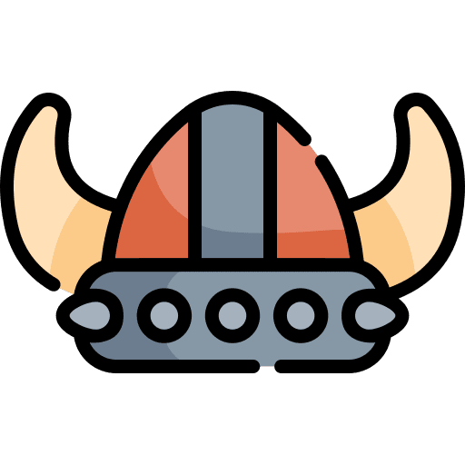 Viking helmet medieval protection costume icon
