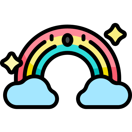 Rainbow rainbow sun nature icon