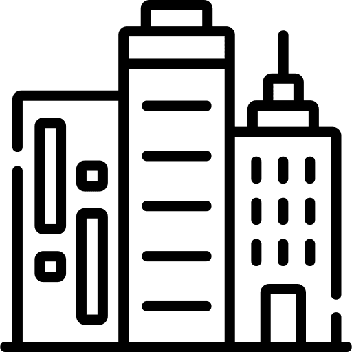 Buildings city skyscraper architecture and city icon Buildings city skyscraper architecture and city icon