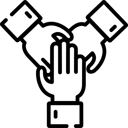 Cooperation business and finance involved cooperation icon