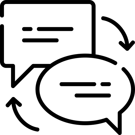 Negotiation bubble speech arrows speech bubble icon Negotiation bubble speech arrows speech bubble icon