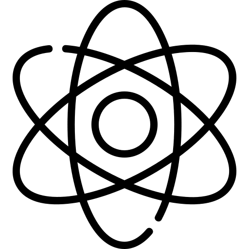 Atom nuclear science education icon Atom nuclear science education icon