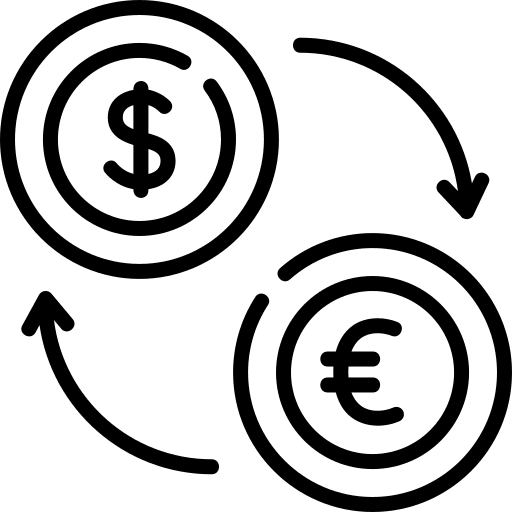 Exchange business banking money icon Exchange business banking money icon
