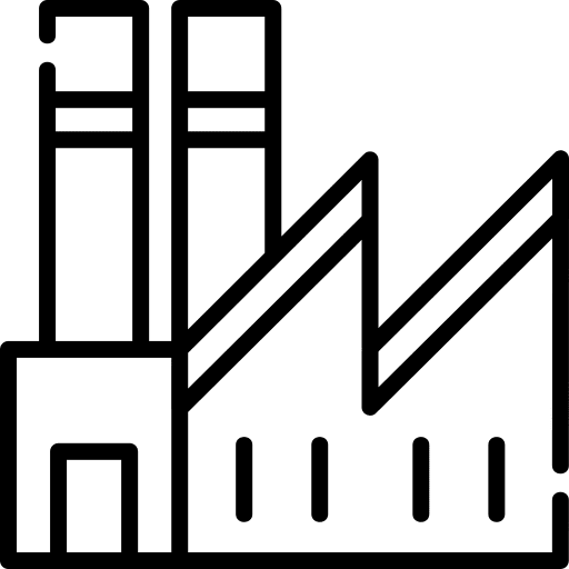 Factory building architecture and city pollution icon Factory building architecture and city pollution icon