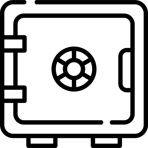 Strongbox bank business and finance security icon Strongbox bank business and finance security icon