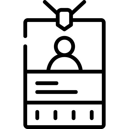 Id card identity identification office material icon Id card identity identification office material icon