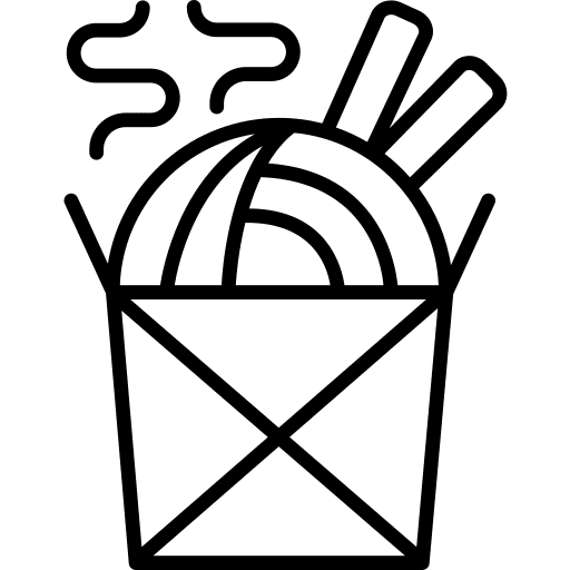 Asian oriental food take away icon