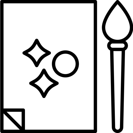 Brush art and design artwork brush icon