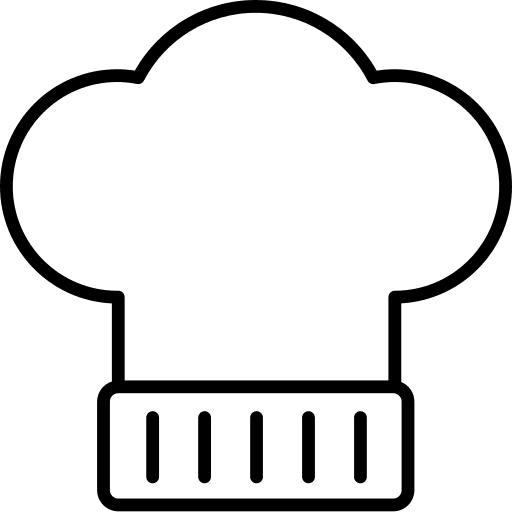 Cook hat food food and restaurant icon