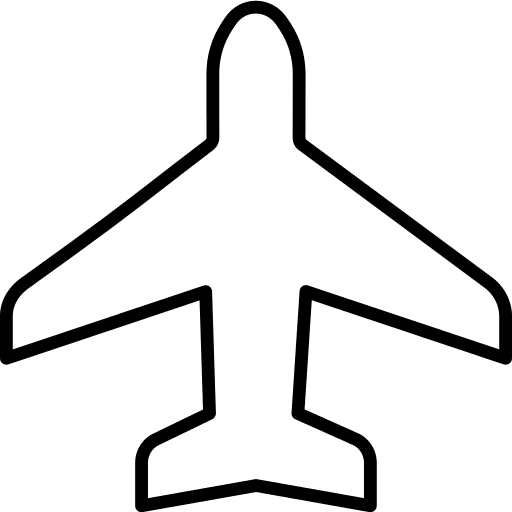 Plane symbol travel shapes and symbols icon