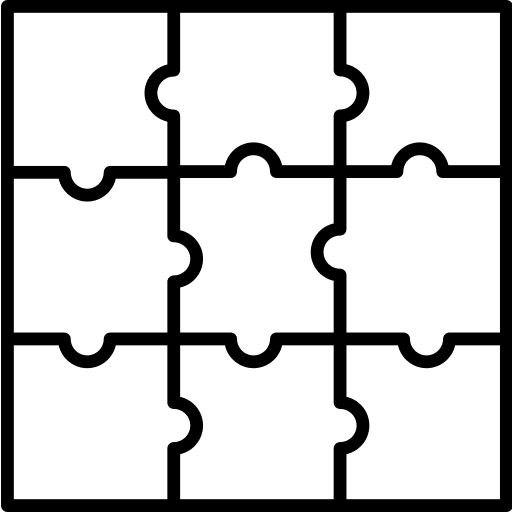 Puzzle fit hobbies and free time teamwork icon