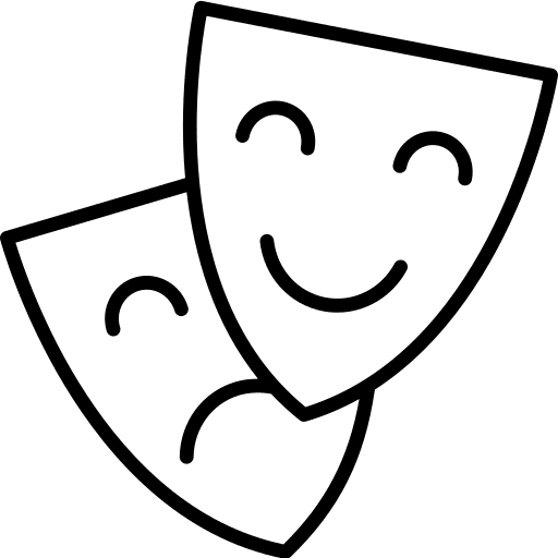 Theatre art and design entertainment drama icon