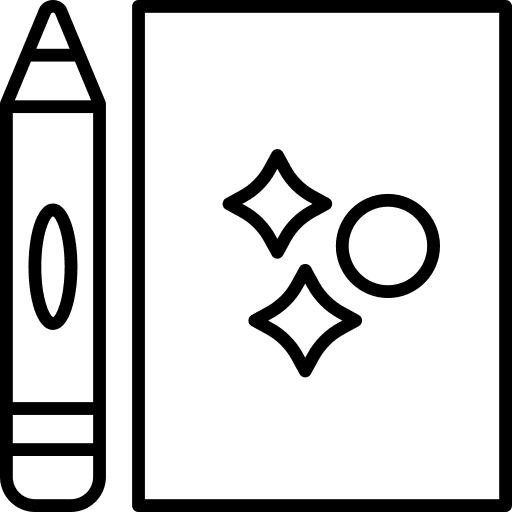 Art crayon art and design draw icon