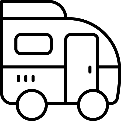 Caravan travel transportation camping icon