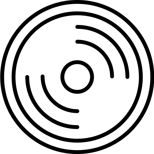 Cd music and multimedia bluray disc icon