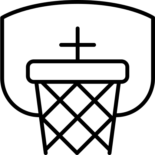 Hoop sportive basketball tool icon