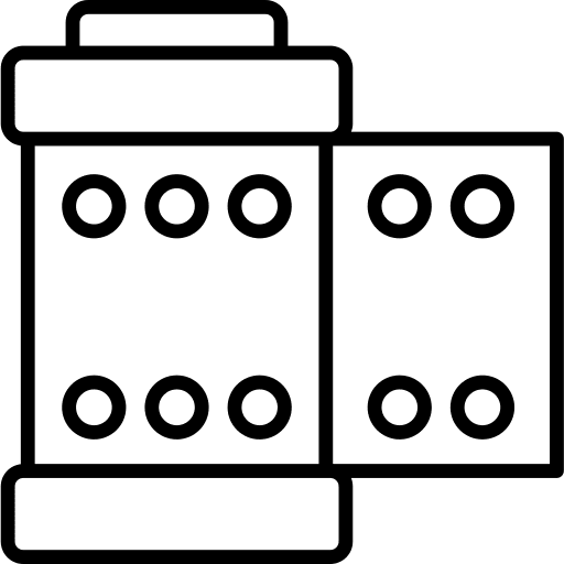 Negative film photo tools and utensils film icon