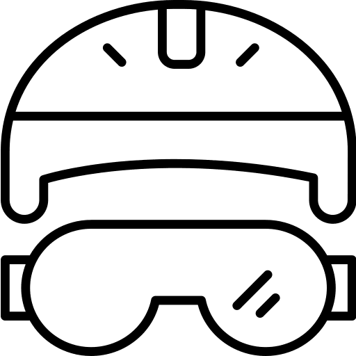 Cycling helmet sports and competition protection icon