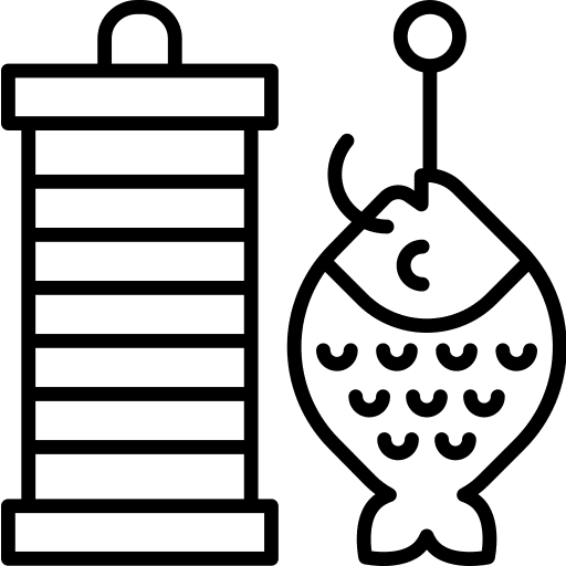 Fishing reel fishing hook sports and competition river icon