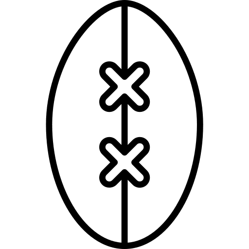 Football rugby sports ball icon