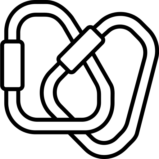 Carabiner hobbies and free time sports and competition tools and utensils icon