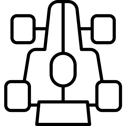 Formula one vehicle racing automobile icon