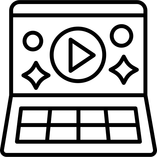 Laptop computer tools and utensils play icon