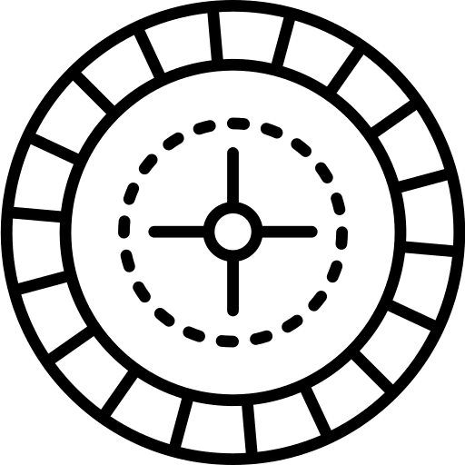 Roulette wheel casino entertainment icon