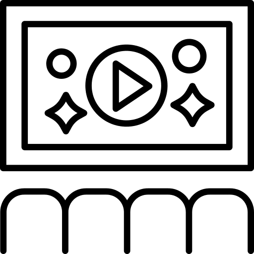 Cinema film entertainment audience icon
