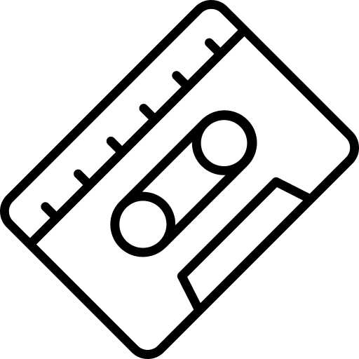 Cassette communications audio tape icon