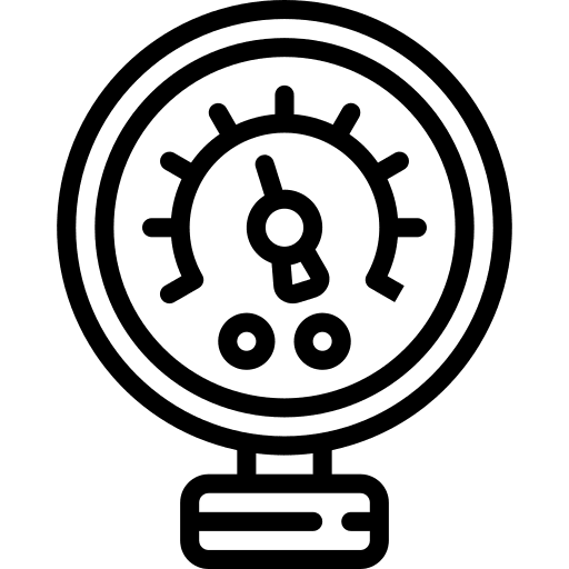 Pressure gauge plumb water icon