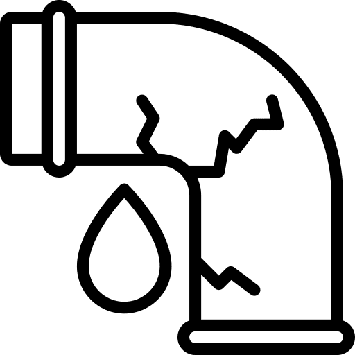 Pipe leaking home repair pipe icon