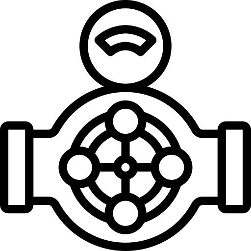 Pressure pipe water construction and tools icon