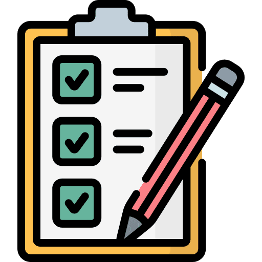 Checklist syllabus evaluate inscription icon