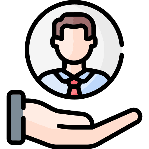 Employee human resources business and finance client icon