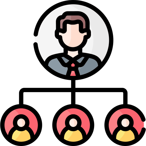 Hierarchy department team business icon
