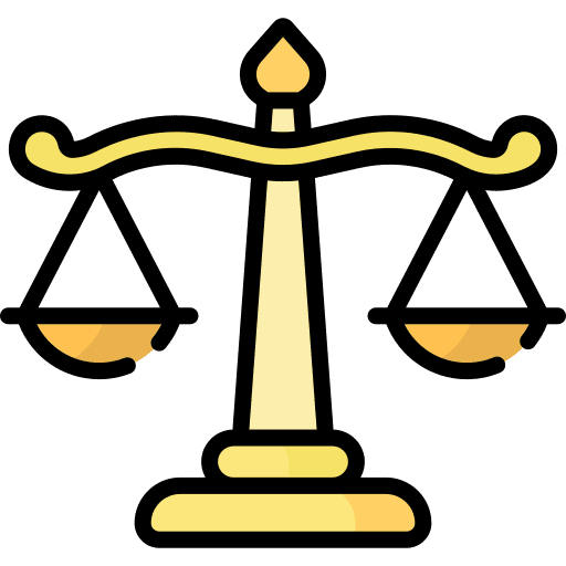 Justice scale balance scale equal law icon