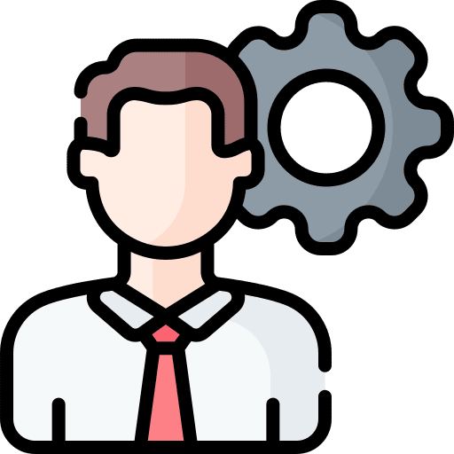 Management worker leader boss icon