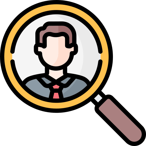 Job search business and finance job search employee icon Job search business and finance job search employee icon