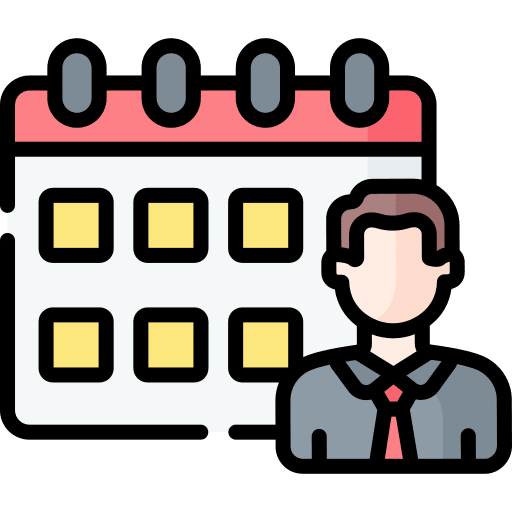 Schedule calendar organization people icon Schedule calendar organization people icon